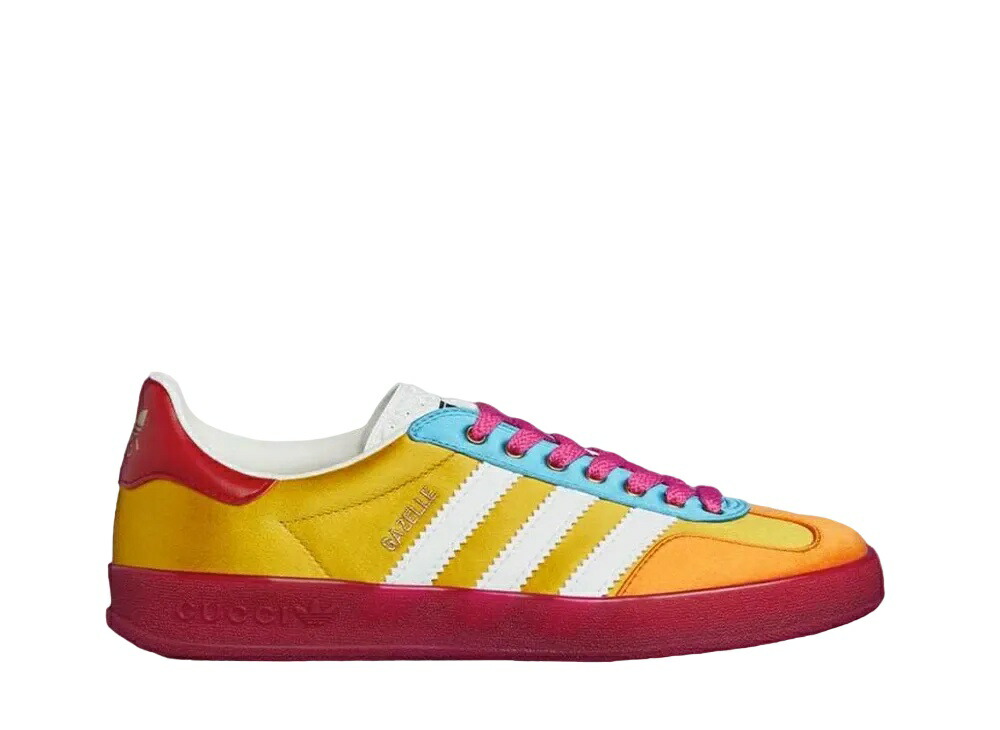 【割引クーポンあり】adidas グッチ × アディダス ウィメンズ ガゼル イエロー/ホワイト/レッド アディダス HQ7083 ウィメンズ レディース スニーカー ランニングシューズ 21SN-HQ7083