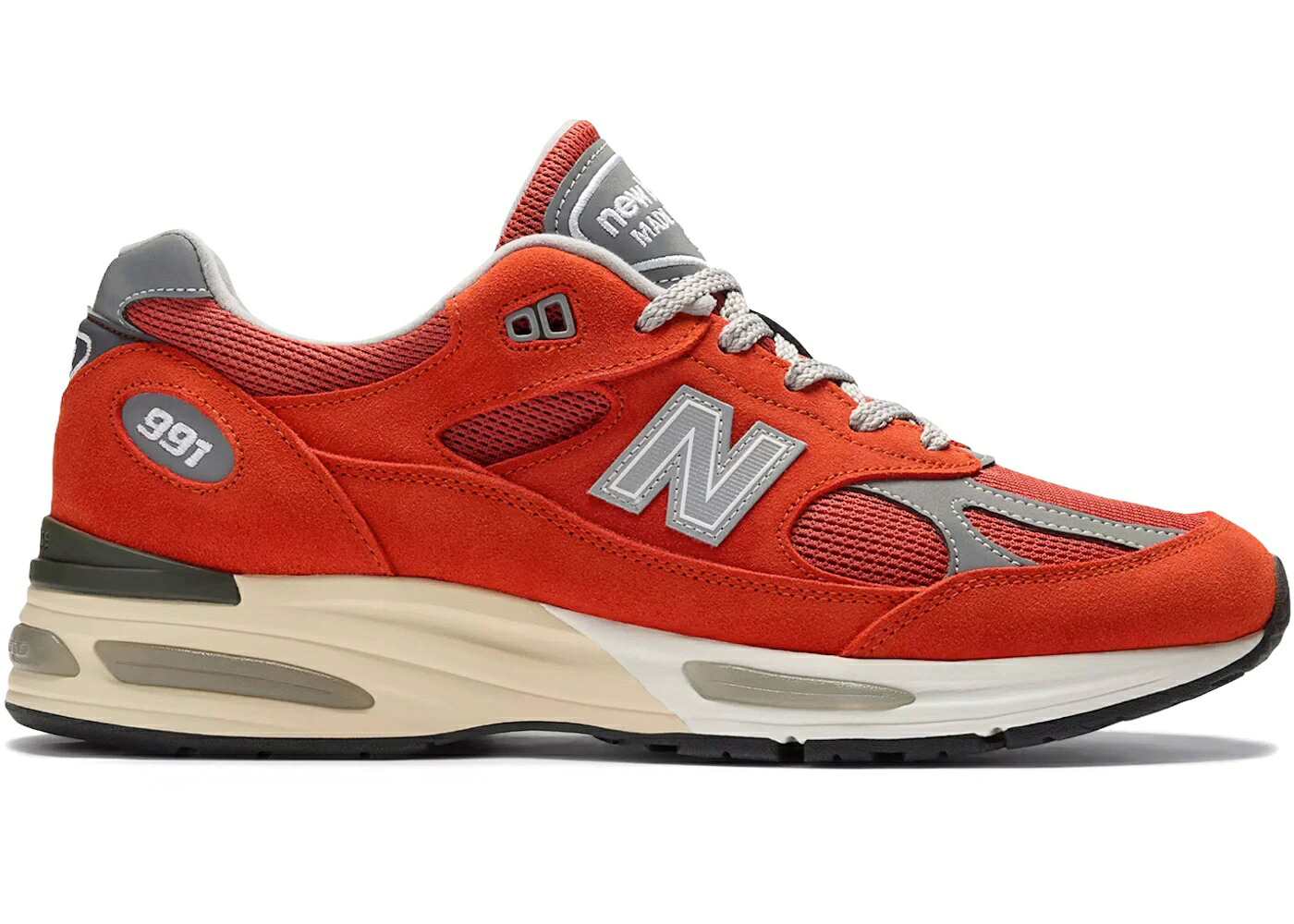 ＼百貨店大売り出し／1000円引き換え証書き著す中！New Balance New Balance 991v2 MiUK Grenadine Fire Whirl ニュー平衡にする U991VO2 メンズ スニーカー 駈けっくらシューズ 19SX-20260508125623-366