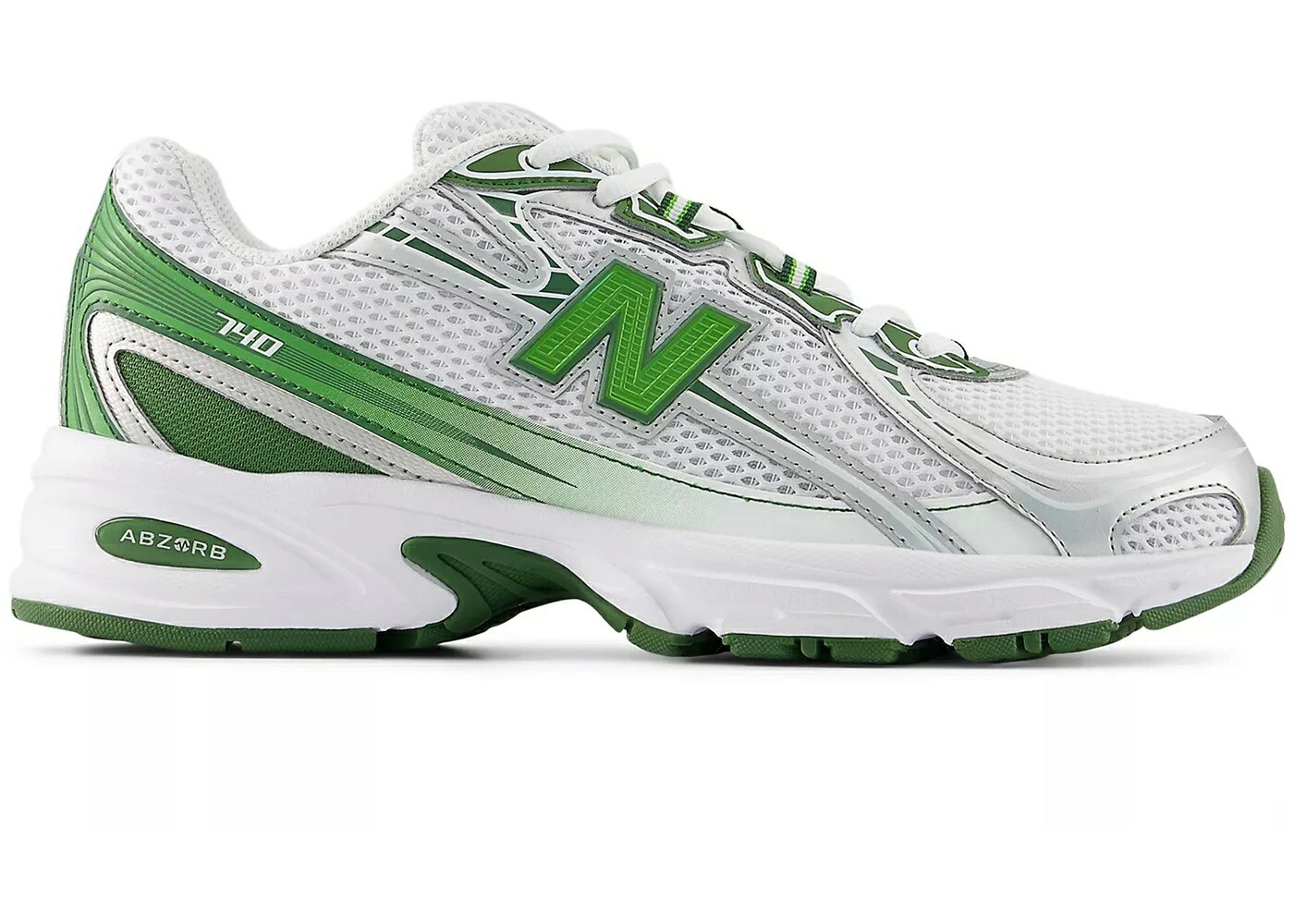 ＼百貨店大売り出し／1000円クーポン券振り出し中！New Balance New Balance 740 White Alpine Green Silver Metallic ニュー平衡にする U740GH2 メンズ スニーカー 駈けっくらシューズ 19SX-20260508125623-486