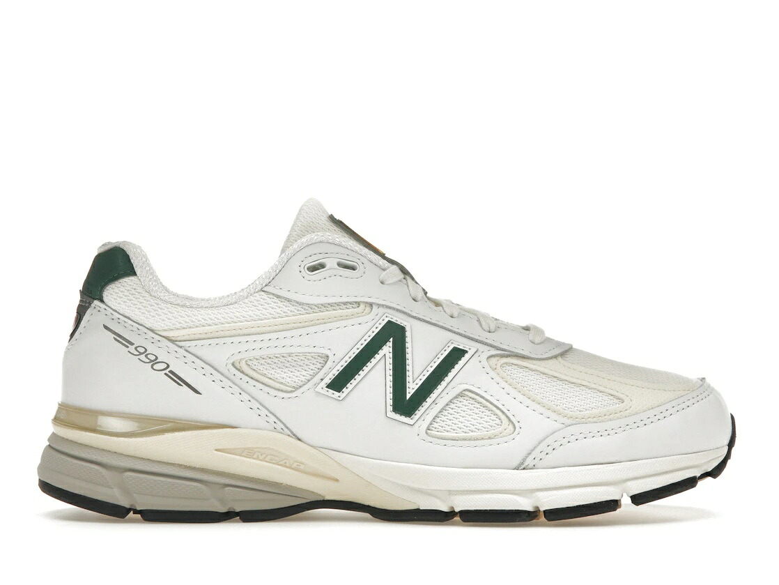 ＼百貨店大売り出し／1000円引き換え証書き著す中！New Balance ニュー平衡にする 990v4 お手伝いさん はたご屋 USA 白いこと 緑であること ニュー平衡にする U990TC4 メンズ スニーカー 駈けっくらシューズ 19SX-20260508125623-534
