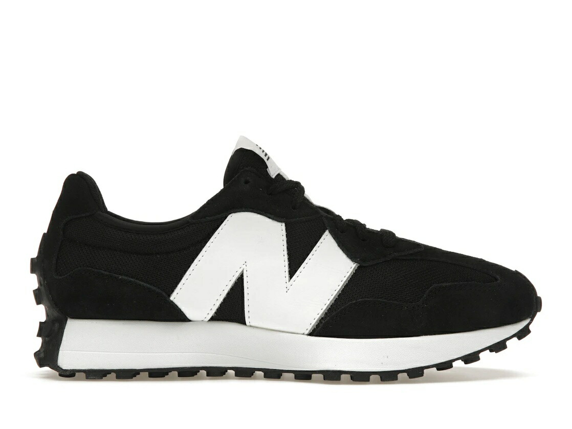 ＼百貨店大売り出し／1000円引き換え証書き著す中！New Balance New Balance 327 Black White N Logo ニュー平衡にする MS327CBW メンズ スニーカー 駈けっくらシューズ 19SX-20260508125623-630