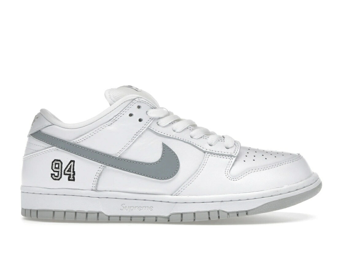 【今なら割り引き引き換え証ふり出し中】Nike Nike SB Dunk Low Supreme 94 White Metallic Silver ナイキ HQ8487-100 メンズ スニーカー 駈けっくらシューズ 19SX-20260508125615-218