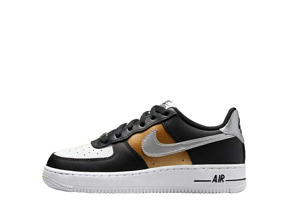 【今なら割引クーポン発行中】Nike ナイキ GS エアフォース1 ロー ブラック/ホワイト/メタリックシルバー/メタリックゴールド ナイキ HV0937-010 大人も履ける キッズモデル レディース スニーカー キッズスニーカー ベビーシューズ 21SN-HV0937-010｜HYPE GUARD【公式】店