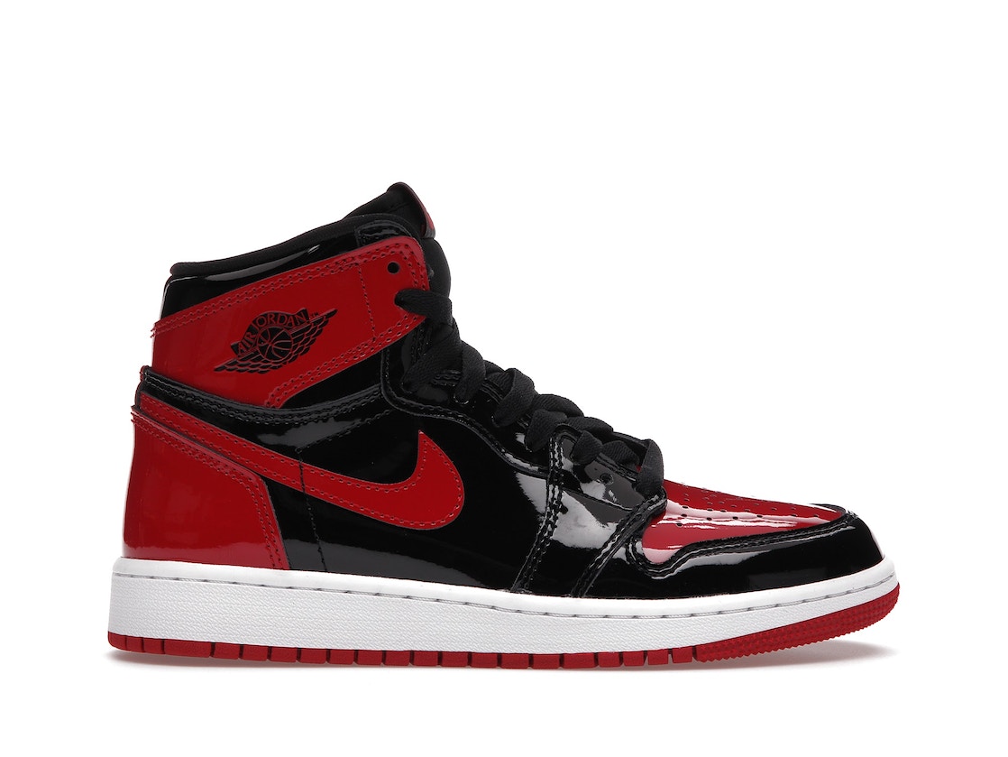 Jordan 1 Retro High OG Patent Bred (GS) ナイキ エアジョーダン1 ハイ OG 575441-063 大人も履ける キッズモデル ウィメンズ レディース スニーカー ランニングシューズ キッズスニーカー ベビーシューズ 19SX-20220926144728-116-005
