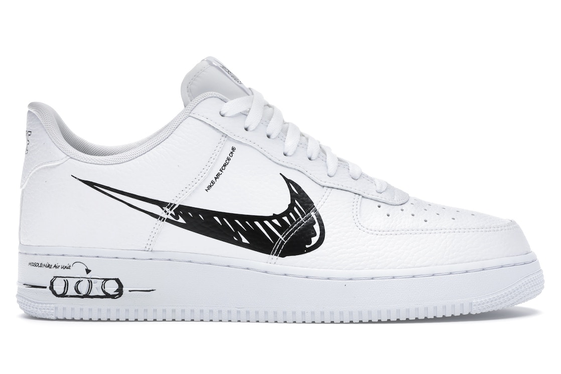 ＼百貨店大売り出し／1000円引き換え証ふり出し中！Nike 空軍1 LV8 ありがた味 \"\""黒いこと下書き\""\"" Air Force 1 Low \""\""Sketch White Black\""\"" ナイキ 空軍1 LV8 ありがた味 CW7581-101 メンズ スニーカー 駈けっくらシューズ 19SX-20220915094514-029"