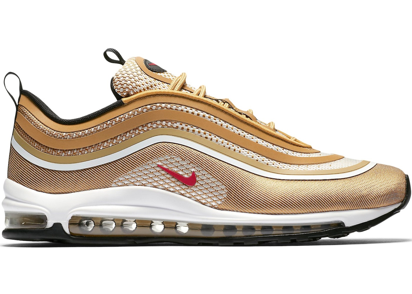 【美品】ナイキ エアマックス OG QS 97 スニーカー 26 ゴールド 金 楽天市場】NIKE AIR MAX 97 QS (GS) metallic gold/varsity red
