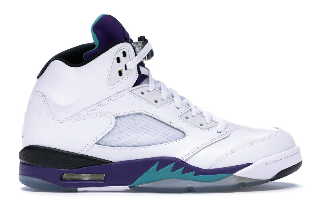 Air Jordan 5 ホワイト/パープル　靴 JORDAN BRAND AIR JORDAN 5 RETRO OG WHITE/NEW EMERALD-GRAPE