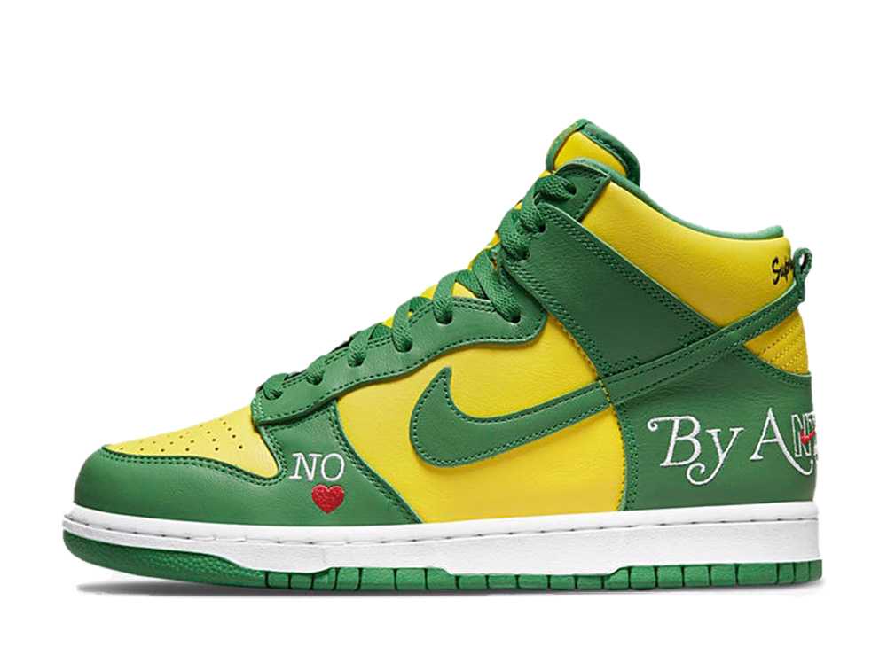 数量限定【1000円クーポン】Nike シュプリーム × ナイキ SB ダンク ハイ バイ エニー ミーンズ ブラジル ナイキ DN3741-700 メンズ スニーカー ランニングシューズ 21SN-DN3741-700