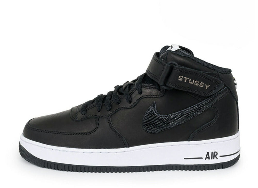 数量限定【1000円クーポン】Nike ステューシー × ナイキ エアフォース1 ミッド ブラック/ブラック ナイキ DJ7840-001 メンズ スニーカー ランニングシューズ 21SN-DJ7840-001 23,590円