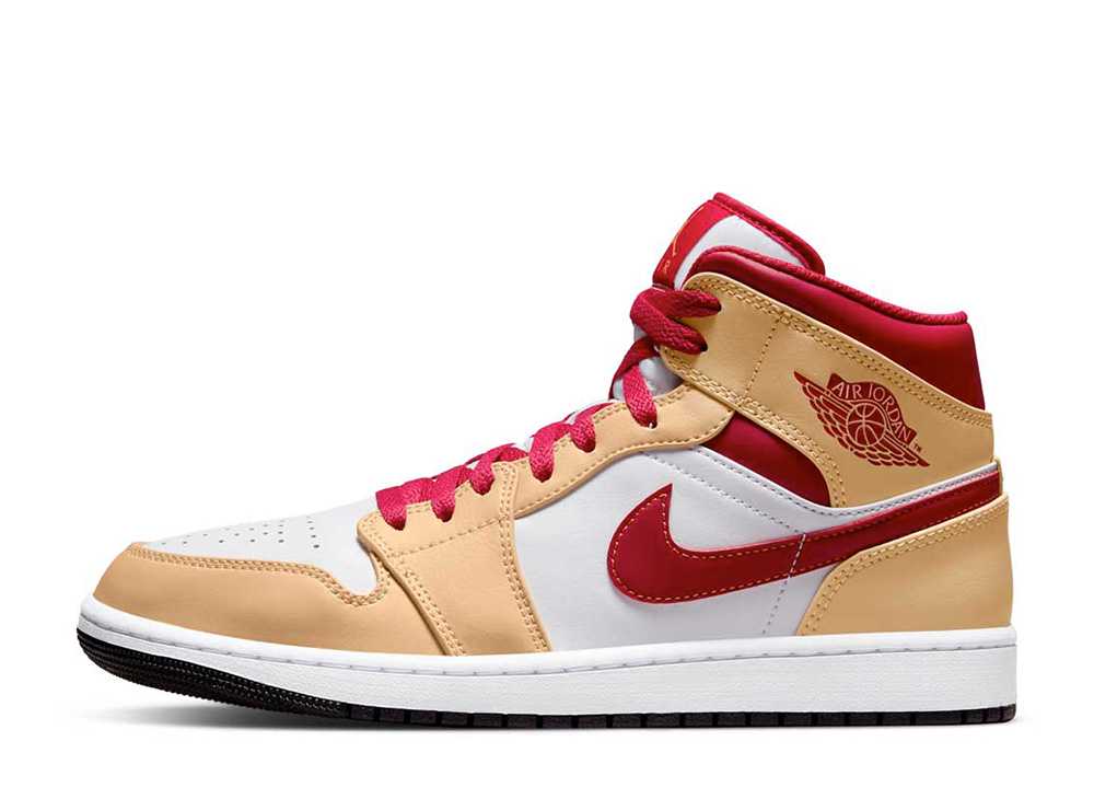 【今なら割引クーポン発行中】!Nike ナイキ エアジョーダン1 ミッド ベージュ/カーディナルレッド ナイキ 554724-201 メンズ スニーカー ランニングシューズ 21SN-554724-201|HYPE GUARD【公式】店