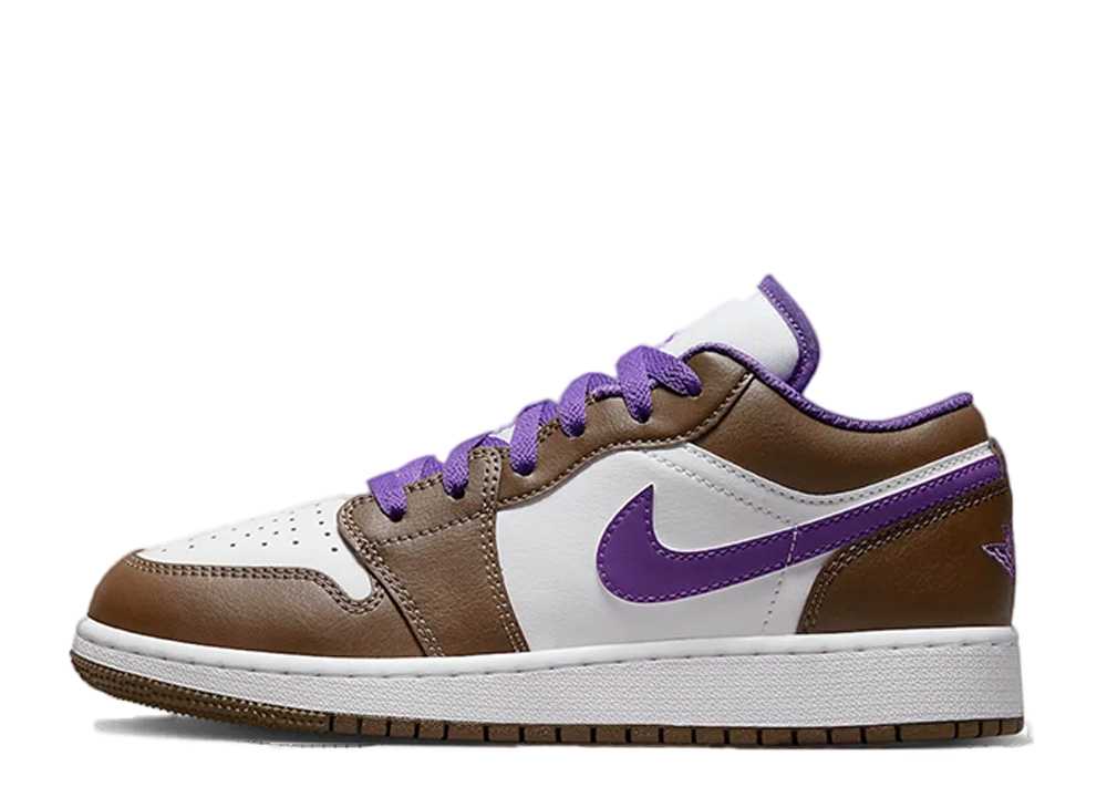 今だけ【1000円クーポン】発行中!!Nike ナイキ エアジョーダン1 ロー ブラウン アンド パープル ナイキ 553558-215 メンズ スニーカー ランニングシューズ 21SN-553558-215