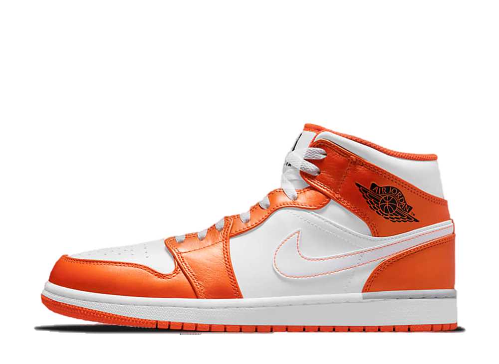 数量限定【1000円クーポン】Nike ナイキ エアジョーダン1 ミッド オレンジ/ホワイト ナイキ DM3531-800 メンズ スニーカー ランニングシューズ 21SN-DM3531-800