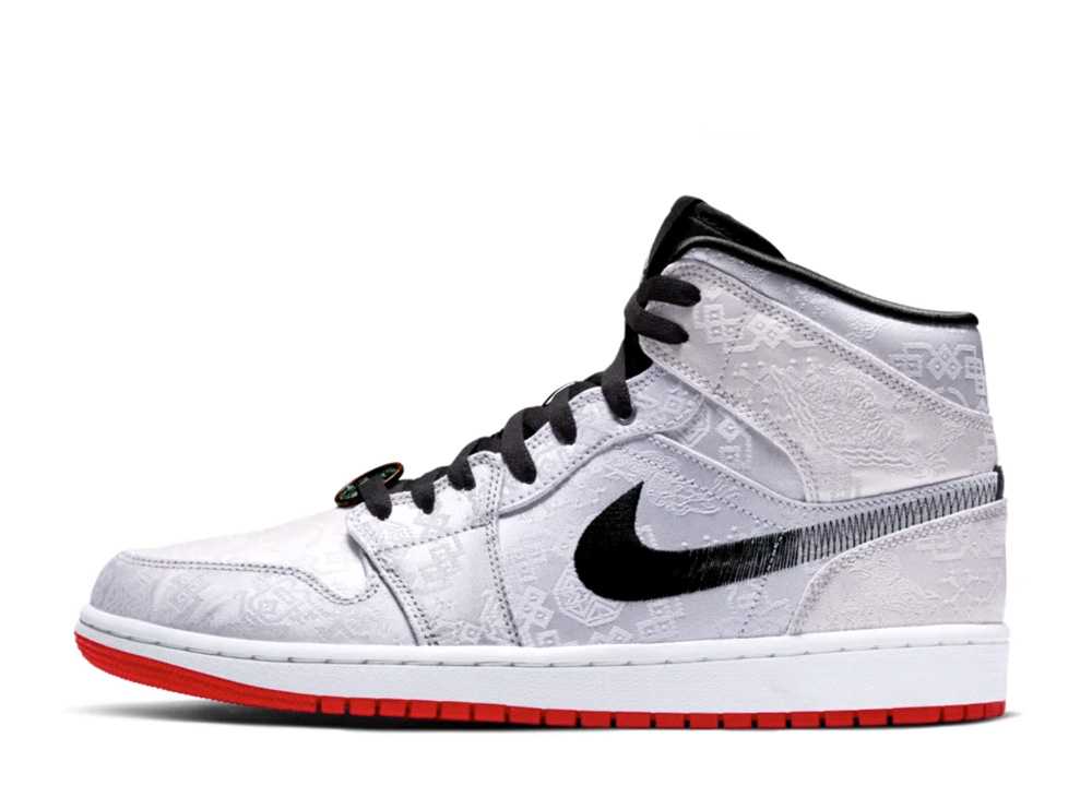 ＼百貨店大売り出し／1000円引き換え証振りだし中！Nike クロット × ナイキ エアジョーダン1 ミッド フィアレス 白いこと/黒いこと/赤いこと ナイキ CU2804-100 メンズ スニーカー 駈けっくらシューズ 21SN-CU2804-100
