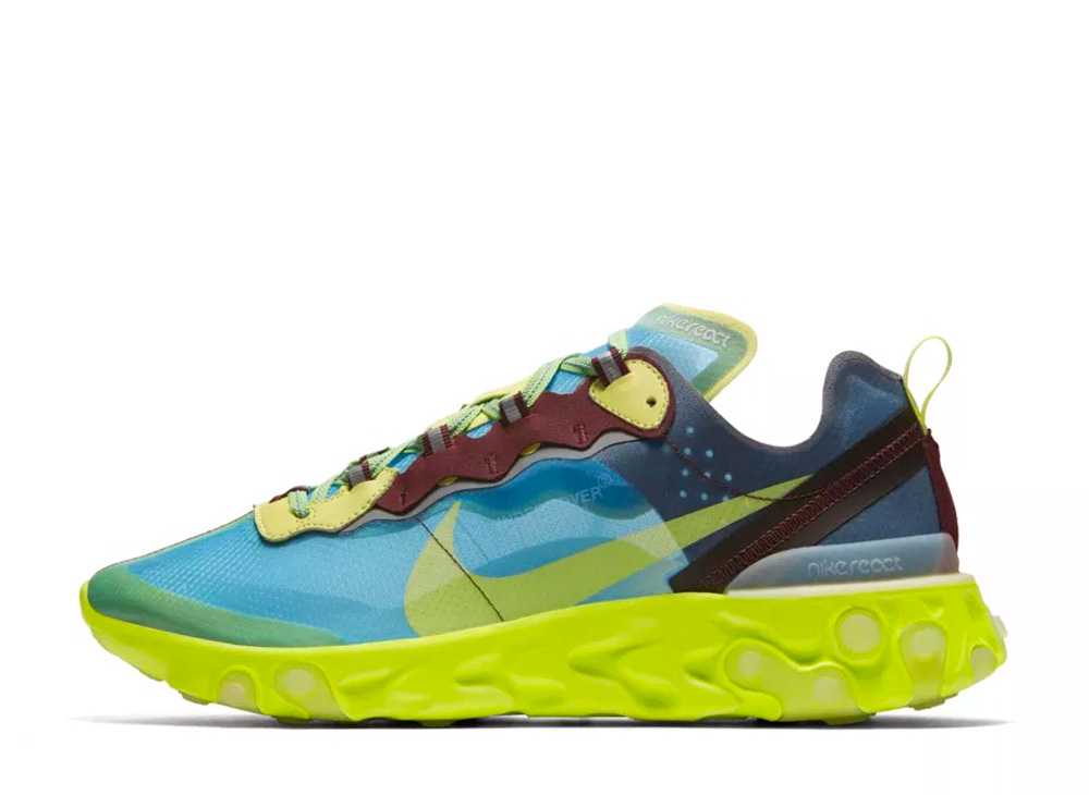 【今なら割引クーポン発行中】!Nike アンダーカバー&times;ナイキ リアクトエレメント87 ブルー/イエロー ナイキ BQ2718-400 メンズ スニーカー ランニングシューズ 21SN-BQ2718-400｜HYPE GUARD【公式】店