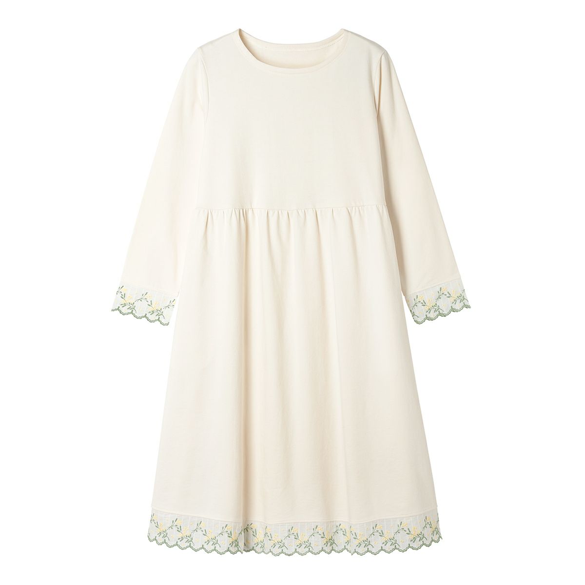【OUTLET】 KID BLUE / キッドブルー ミモザレースインレイ[長袖ワンピース]