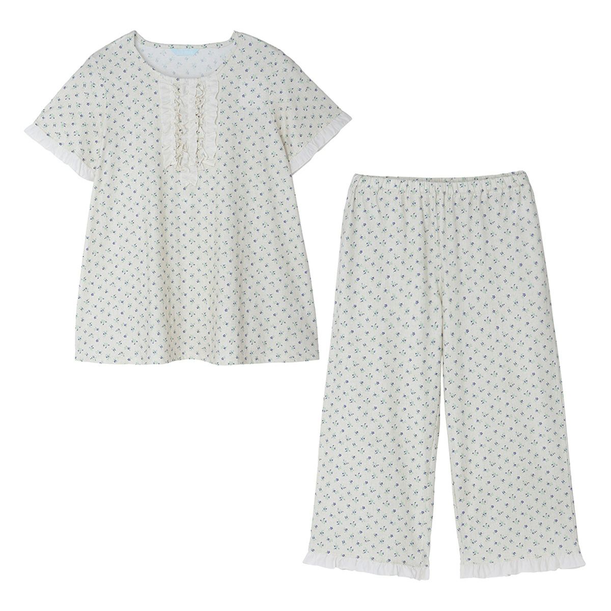 【百貨店大売り出し押さえる引き換え証客体！】 KID BLUE / ちびっ子青碧  ジーンズ御花PtN[半袖パジャマ]