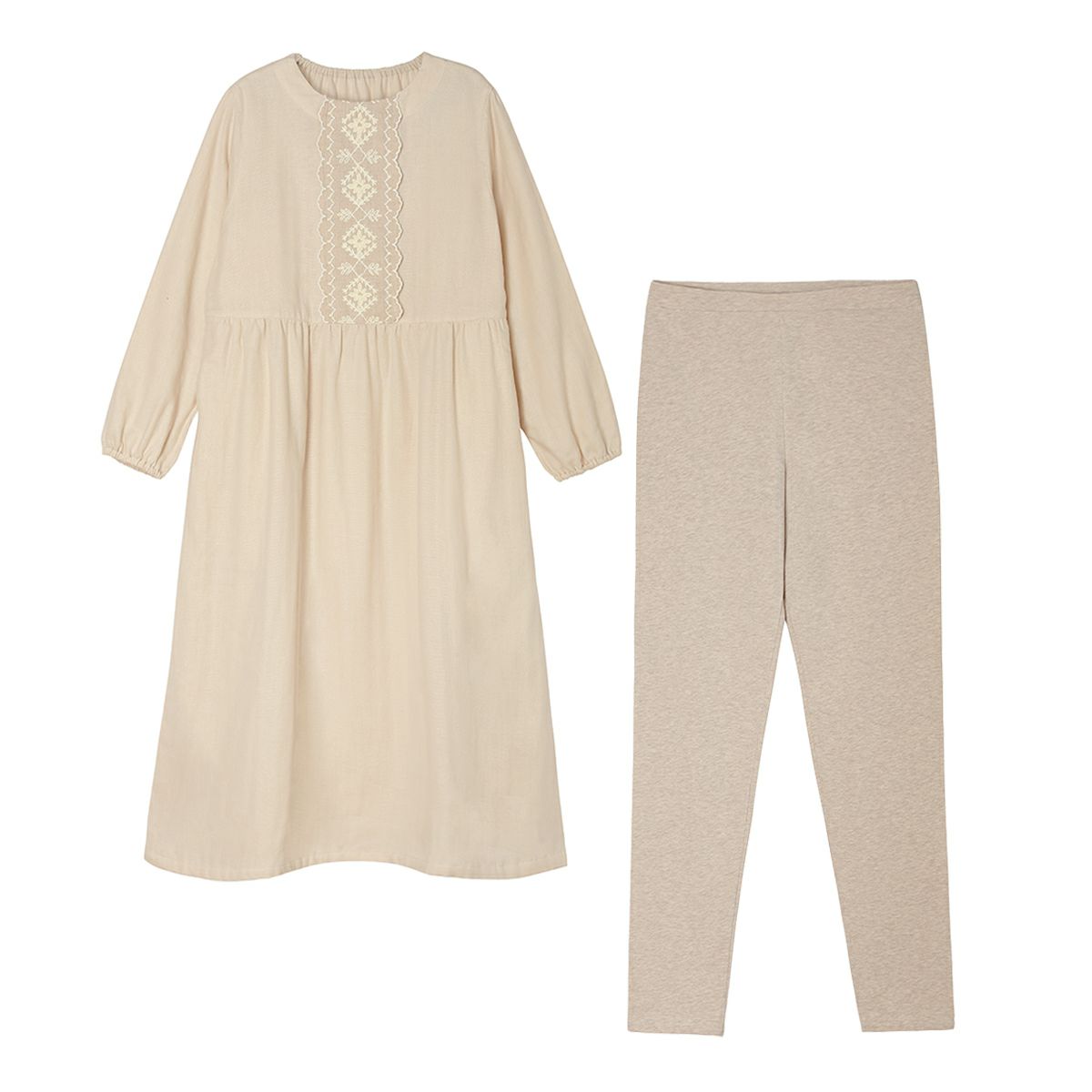 【SALE！】KID BLUE / キッドブルー コードエンブWガーゼ[長袖ナイティ]｜KID BLUEキッドブルー店