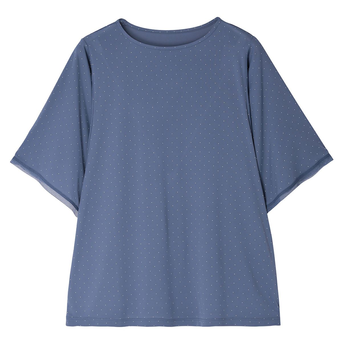 【マラソン限定クーポン対象！】 KID BLUE / キッドブルー 25強撚ベンベルグドット[6分袖トップス]