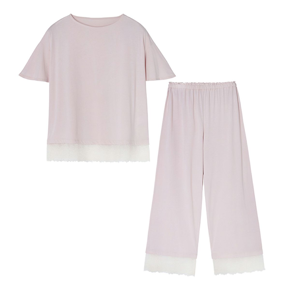 【SALE！】 KID BLUE / キッドブルー 25CR天竺レース[5分袖パジャマ]｜KID BLUEキッドブルー店