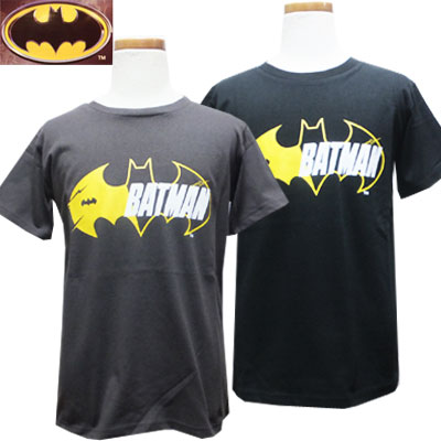 【ネコポスOK】　BATMAN　バットマン　男児　プリント　半袖Tシャツ　　ブラック、チャコールグレー　140cm、150cm、160cm　子供、子供服、キッズ、男児画像