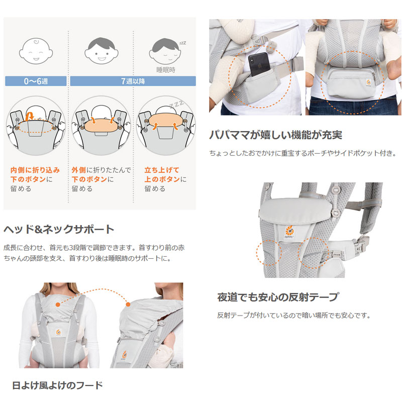エルゴ抱っこ紐OMNIBreezeオムニブリーズサファイアブルー日本正規代理店商品2年保証ERGObaby