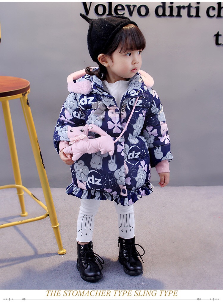 子供服 猫 ジャケット キッズ 中綿 女の子 コート あたたか 冬 ベビー総柄 ジュニア 冬コート