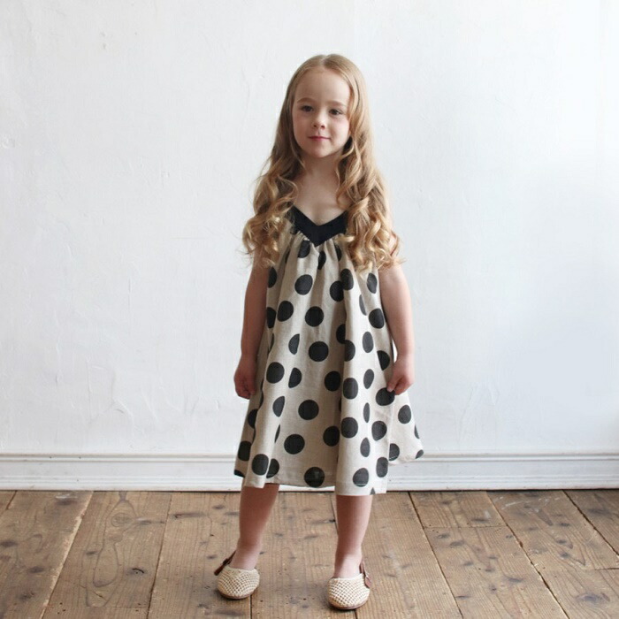 親子お揃い 女の子 ワンピース ドット柄 ストライプ 水玉 キャミソールワンピース
