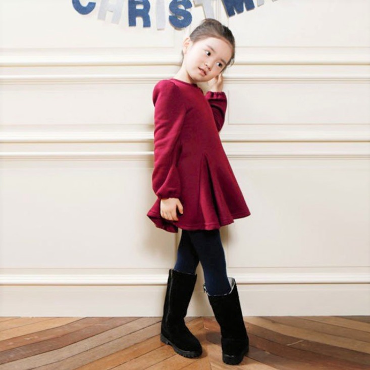 楽天市場 ワンピース 子供服 女の子 裏起毛ワンピース キッズ服 チュニック 長袖 ミニスカート 黒 冬用 暖かい 防寒 100 110 1 130 140 子供服 アイ