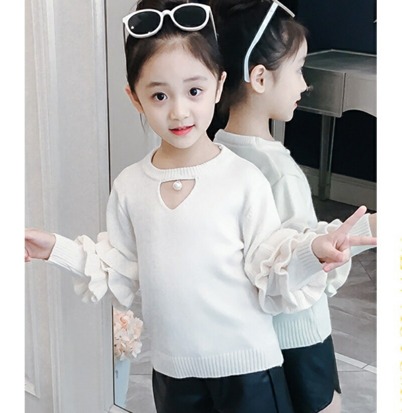 楽天市場 セーター 子供服 女の子 ニット フリルセーター ブラウス 韓国風子供服 キッズ 子ども服 長袖 被り物 ホワイト レッド ピンク 100 110 1 130 140 子供服 アイ