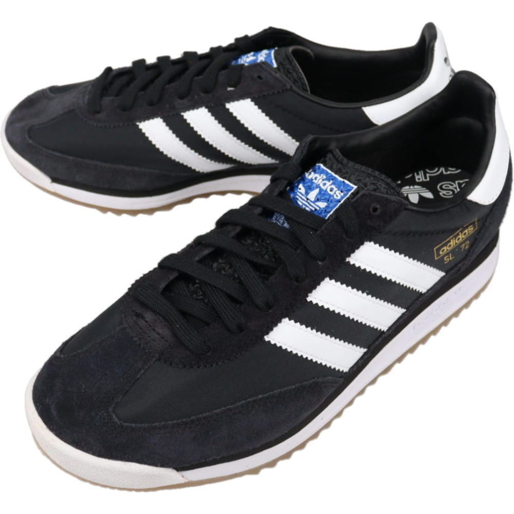 ４月限定！最大全額ポイント還元※要エントリー アディダス adidas スニーカー SL 72 RS コアブラック/フットウェアホワイト/ブルー JI1282【GIFG】