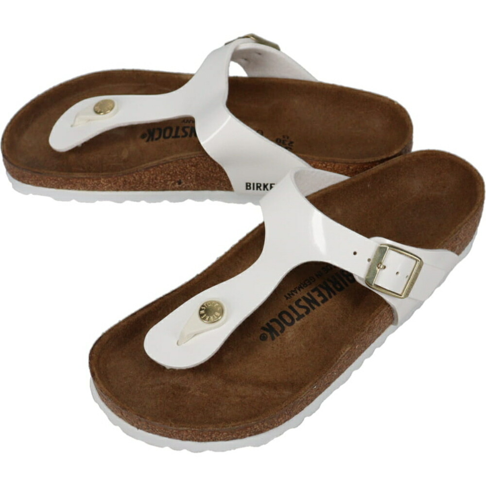 ４月限定！最大全額ポイント還元※要エントリー ビルケンシュトック BIRKENSTOCK サンダル ギゼ Gizeh パテントホワイト 1005299 レギュラー幅【GJOH】