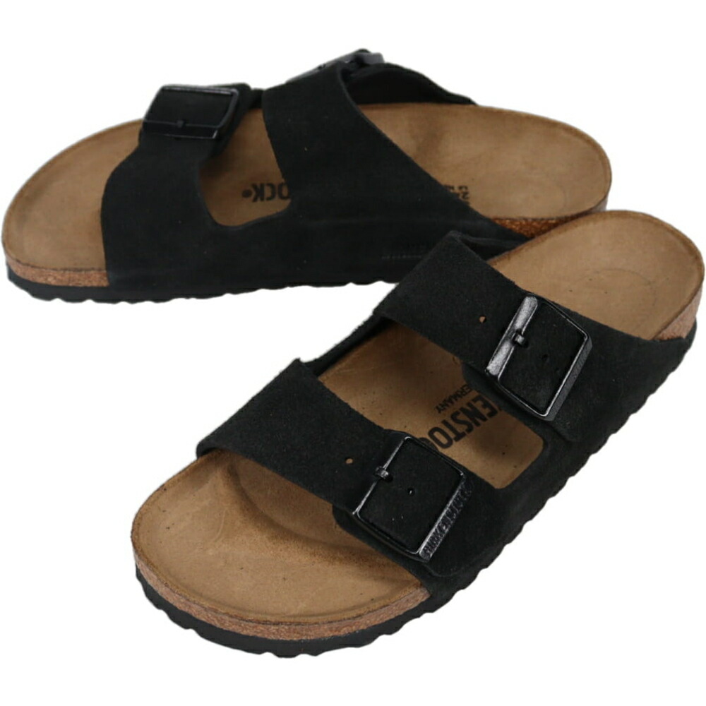 ４月限定！最大全額ポイント還元※要エントリー ビルケンシュトック BIRKENSTOCK サンダル アリゾナ スエードレザー Arizona BS ブラック 1027164 ナロー幅【GJOL】