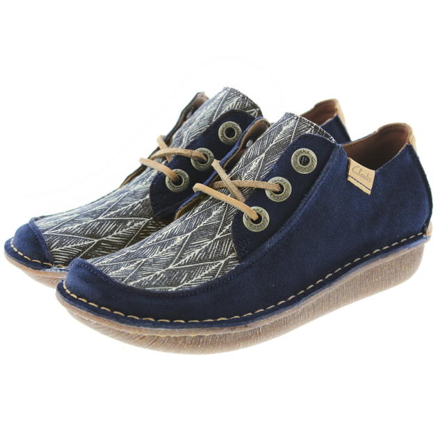 clarks funny dream navy leather