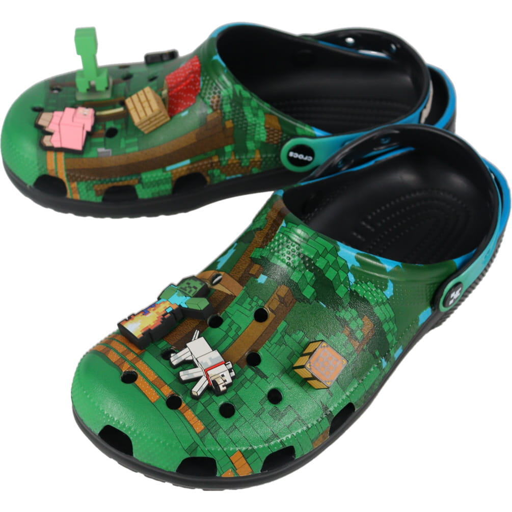 楽天市場】crocs MINECRAFT ELEVATED CLOG MULTI-RAYURES 208472