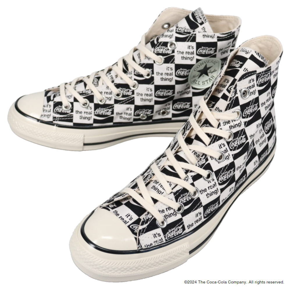 ４月限定！最大全額ポイント還元※要エントリー コンバース CONVERSE スニーカー オールスター US コカ･コーラ CK ハイ ALL STAR US Coca-Cola CK HI ブラック/ホワイト 1SE027【GIOJ】