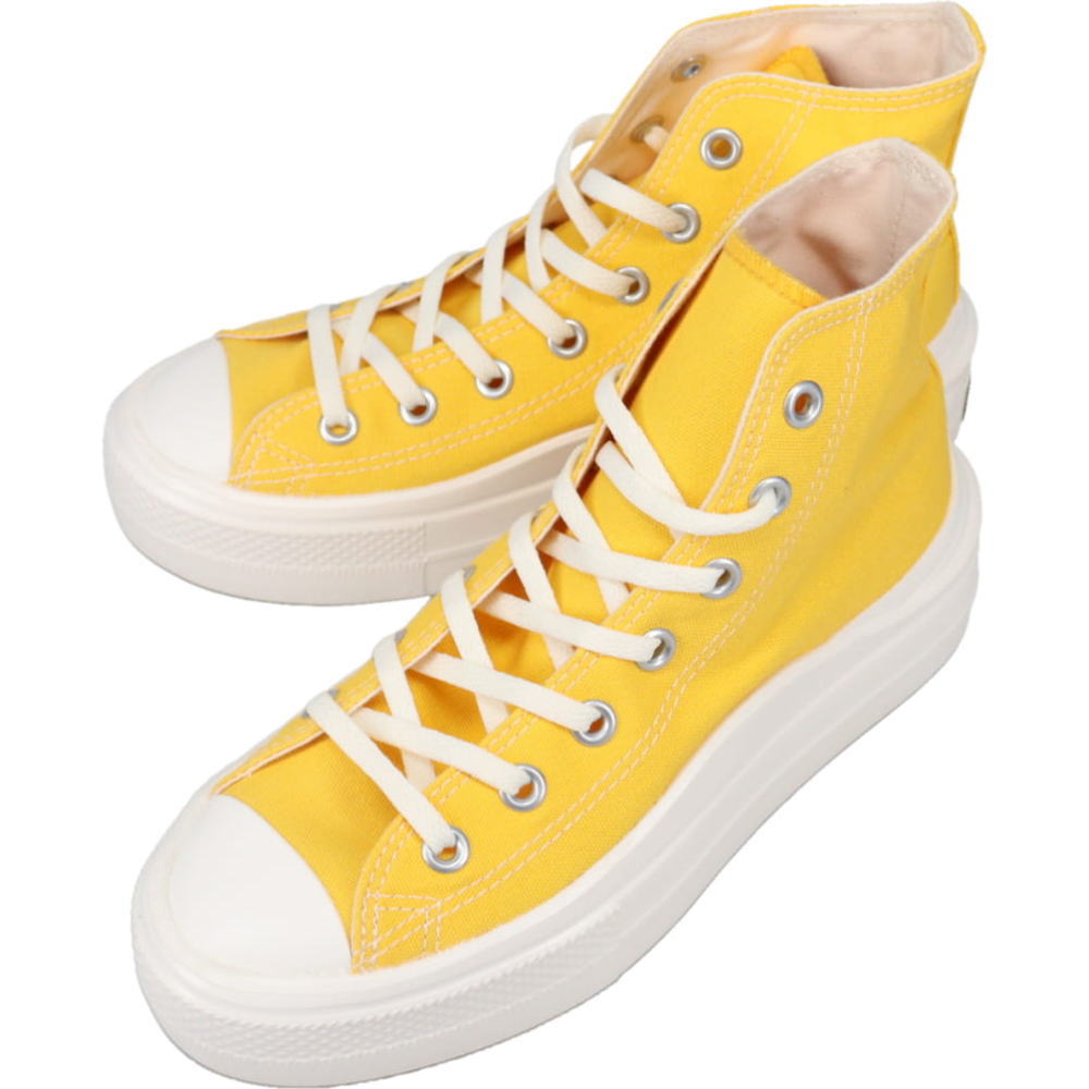 4月限定!最大全額ポイント還元※要エントリー コンバース CONVERSE スニーカー オールスター ライト PLTS 2 HI ALL STAR LIGHT PLTS 2 HI イエロー YELLOW 1SE137【GIFO】