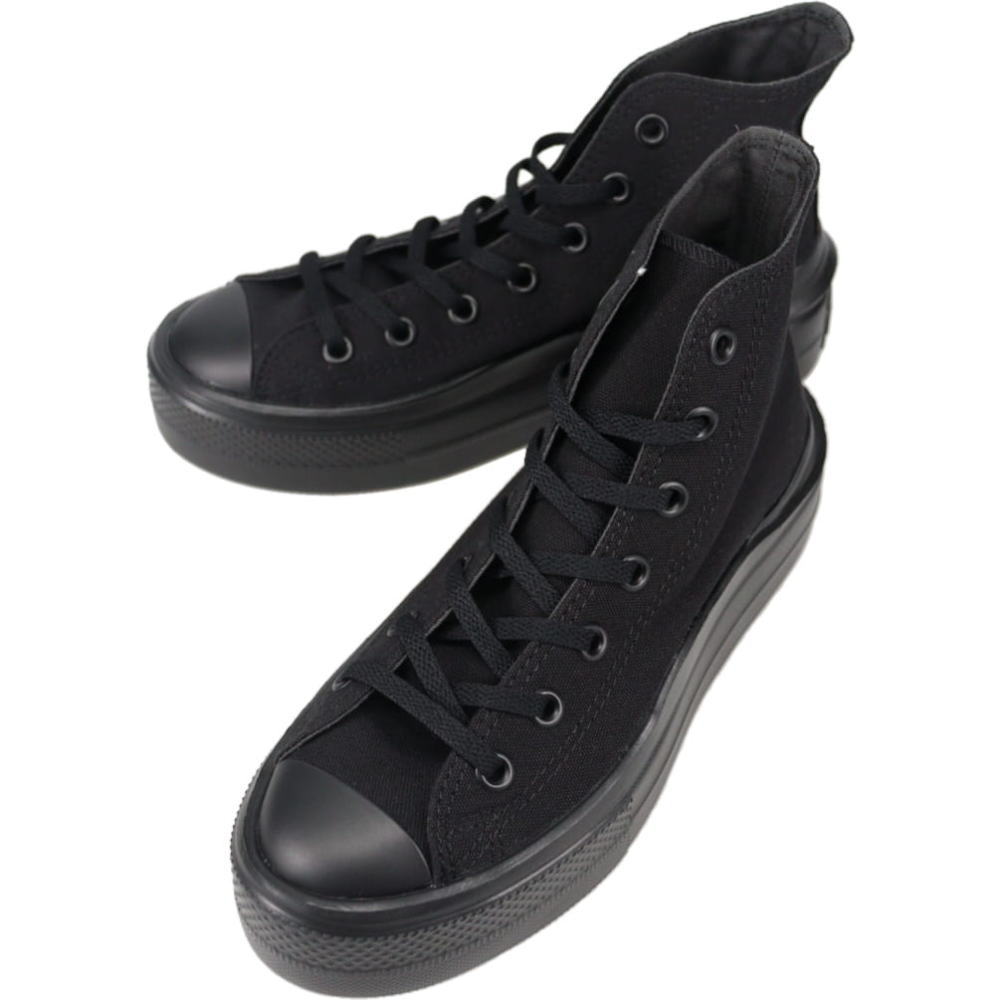 4月限定!最大全額ポイント還元※要エントリー 定番 コンバース CONVERSE スニーカー オールスター ライト PLTS 2 ハイ ALL STAR LIGHT PLTS 2 HI ブラックモノクローム BLKMONO 1SE268【GIFF】