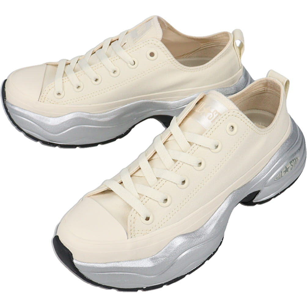 ４月限定！最大全額ポイント還元※要エントリー コンバース CONVERSE スニーカー オールスター R サージトレーナー MT オックス ALL STAR R SURGETRAINER MT OX エクリュ/メタリックシルバー ECR/MSV【GJOG】 11,286円