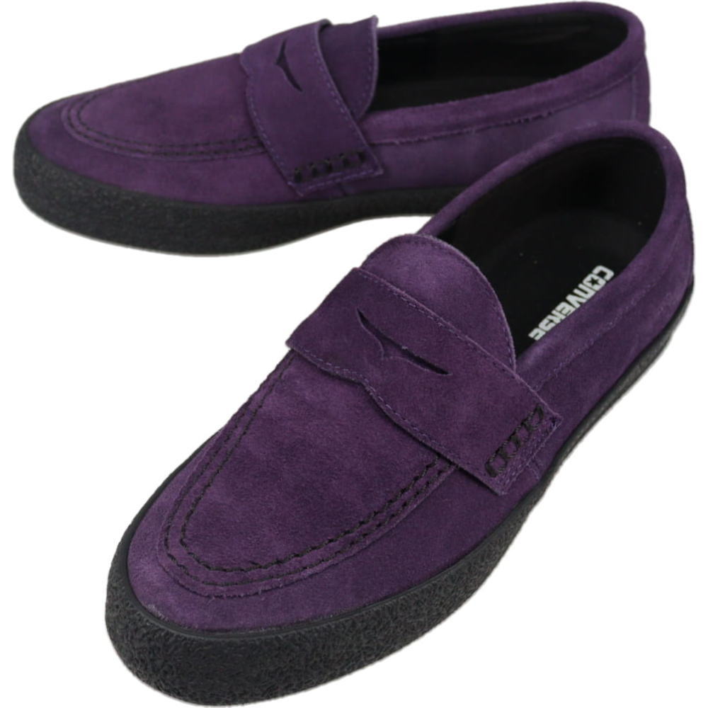 ４月限定！最大全額ポイント還元※要エントリー コンバース CONVERSE CS ローファー 2 スケート CS LOAFER II SK パープル/ブラック 1SE767【GJFO】
