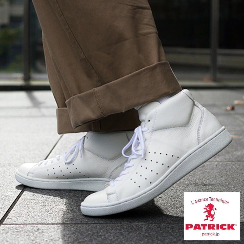 ４月限定！最大全額ポイント還元※要エントリー 交換返品送料無料 定番 パトリック PATRICK スニーカー St.PUNCH-HI セントパンチ ハイ WHT ホワイト 18550