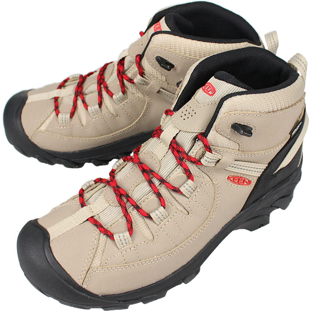 ４月限定！最大全額ポイント還元※要エントリー 定番 キーン KEEN ターギー ツー ミッド ウォータープルーフ TARGHEE 2 MID WP サファリ/レッドカーペット 1027138【GHOI】