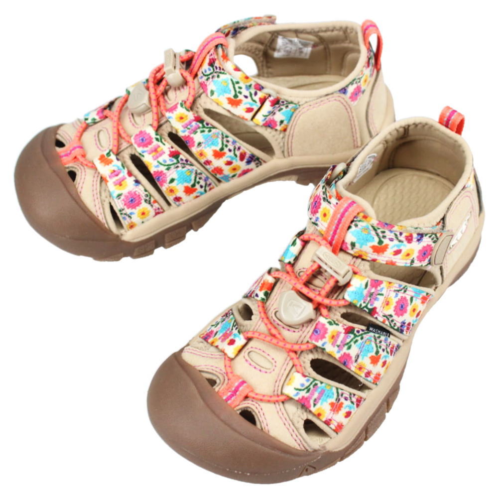 4月限定!最大全額ポイント還元※要エントリー 定番 子供 キーン KEEN サンダル ニューポート エイチツー NEWPORT H2 サファリ/バーチ SAFARI/BIRTH 1028827 YOUTH(20cm~23.5cm) 【GIOG】
