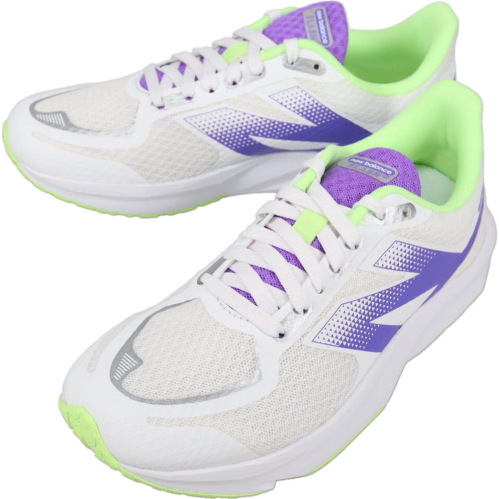 4月限定!最大全額ポイント還元※要エントリー ニューバランス New balance スニーカー Flash v7 Lace GFLSJ 51D NB103 ホワイト エレクトリックインディゴ NB 103 WHITE with ELECTRIC INDIGO 子供【GKOF】