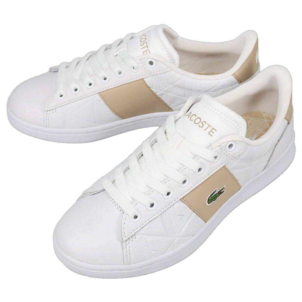 ４月限定！最大全額ポイント還元※要エントリー ラコステ LACOSTE スニーカー CARNABY SET 1252 APAC SFA 49SFA0039 2J8 ホワイト/LTブラウン【GJOH】