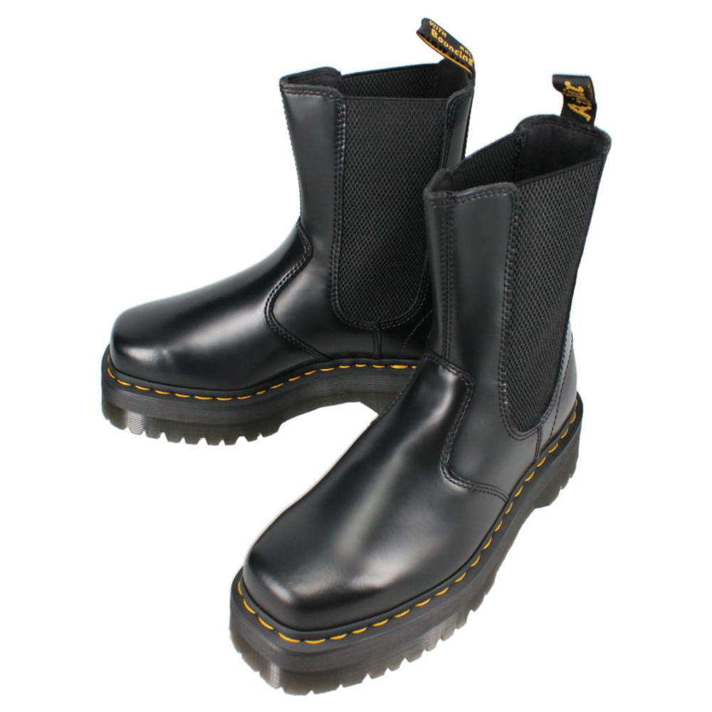 ４月限定！最大全額ポイント還元※要エントリー 交換返品送料無料 ドクターマーチン Dr.Martens 2976 HI Quad Squared チェルシー ブーツ BLACK ブラック 31151001 【GHFF】