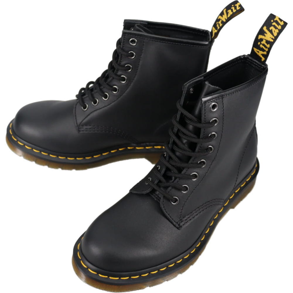 Dr. Martens ブラックワークブーツ 白タグ 1460 ジップ ベックス ホワイトステッチ 8 ホール ブーツ