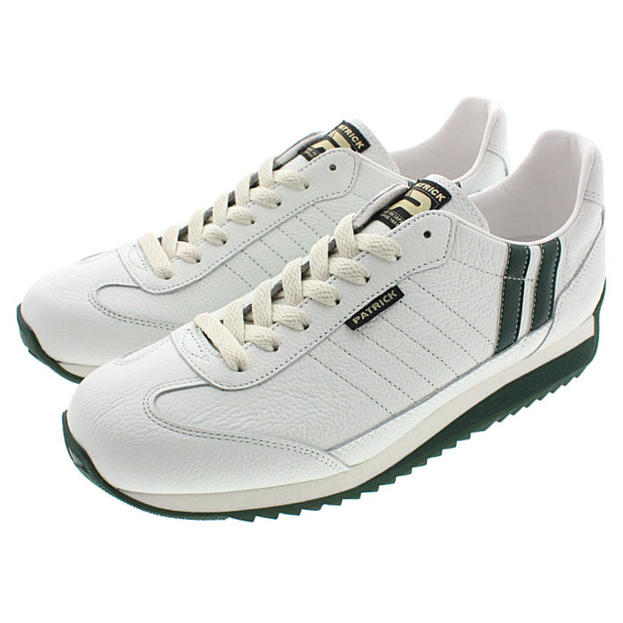激安の 楽天市場 靴ひも通しサービス実施中 交換 返品 送料無料 沖縄県を除く パトリック スニーカー Patrick マラソン レザー Marathon L ホワイト グリーン Wgn Ebisuya アウトドア Outdoor 店 値引きする Fcipty Com