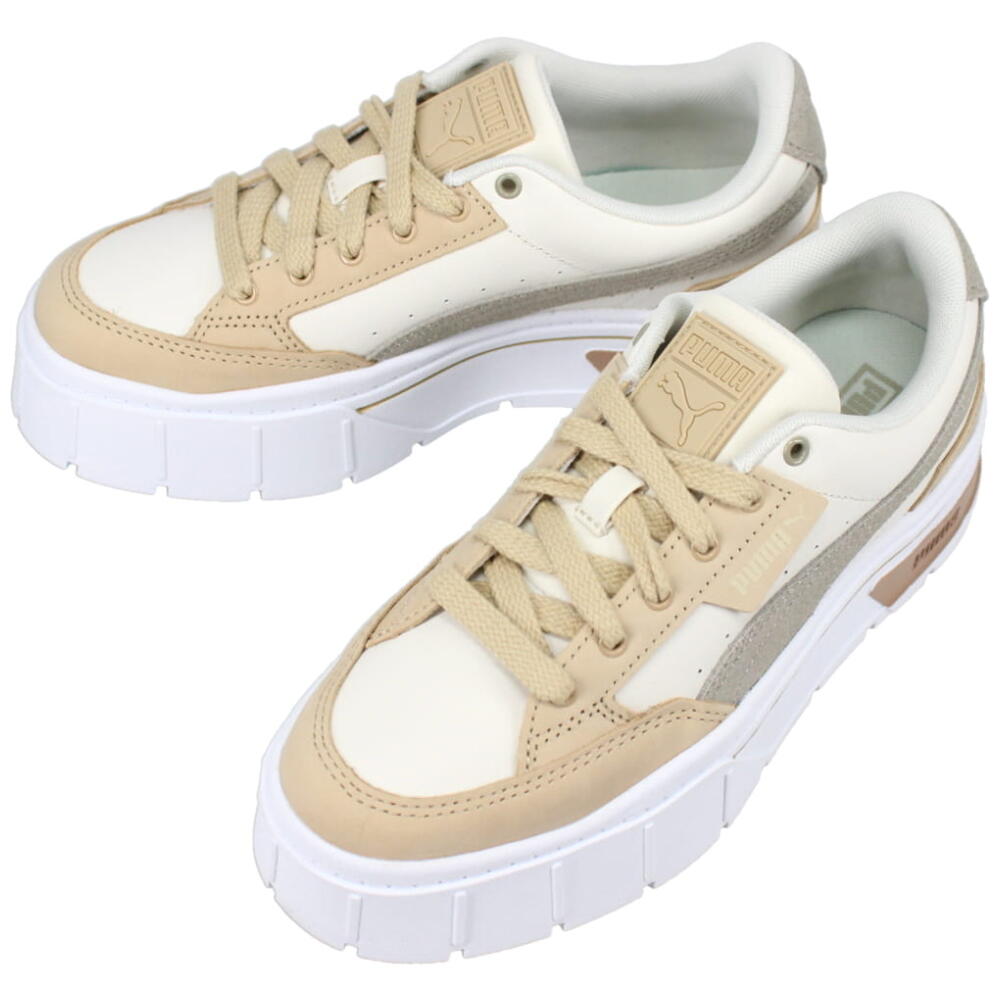 7月限定!最大全額ポイント還元※要エントリー プーマ PUMA スニーカー メイズ スタック リュクス ウィメンズ Mayze Stack Luxe Wns ウィスパーホワイト/ペールカーキ 389853 02【GHOH】|すにーかー倉庫 きっず店
