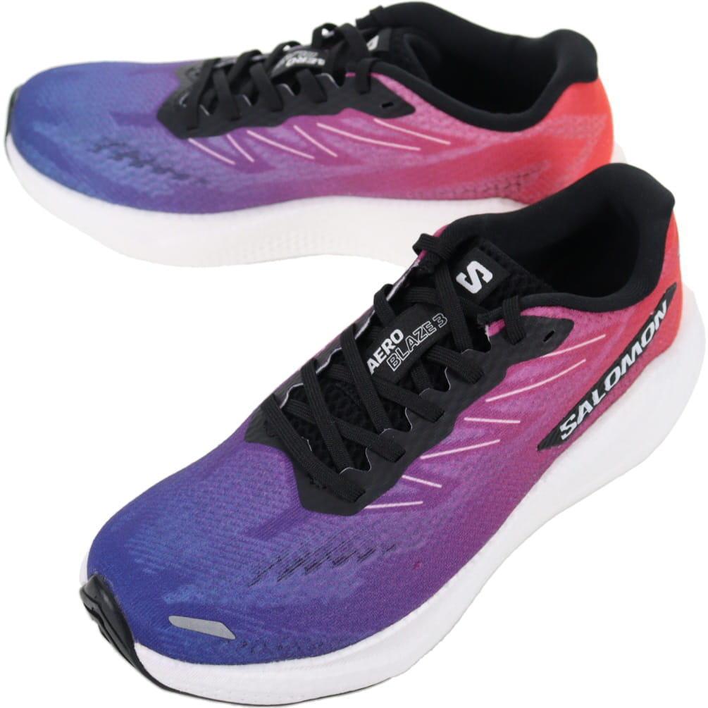４月限定！最大全額ポイント還元※要エントリー サロモン salomon ランニングシューズ エアロ ブレイズ 3 グラジエント ウィメンズ AERO BLAZE 3 GRADIENT W ネオンフレーム/リバティ/ホワイト 478761 【GJOM】