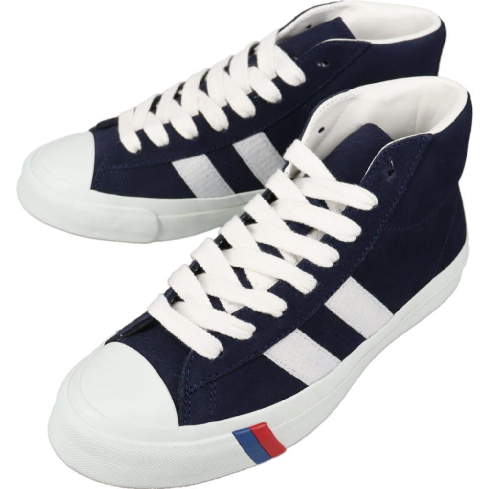 7月限定!最大全額ポイント還元※要エントリー プロケッズ PRO-keds スニーカー ロイヤルプラス スエード ハイ ROYAL PLUS SUEDE HI ネイビー PN1121【GJOG】|すにーかー倉庫 きっず店